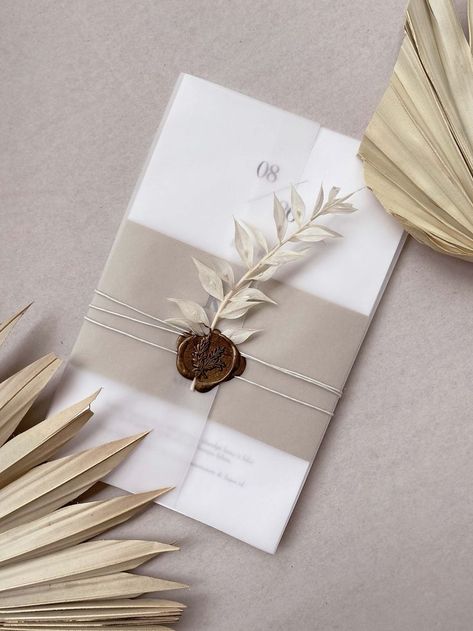 wedding invitation design wax stamp Wedding Invitation Dried Flower, Wax Stamp Wedding Invitations, Leaf Invitations, Dried Plants, Earthy Wedding, Bespoke Wedding Invitations, Dream Wedding Decorations, Dusty Rose Wedding, Wedding Invitation Envelopes