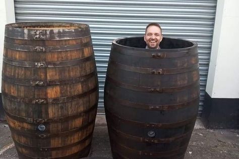 Outdoor Sauna And Ice Bath, Ice Bath Barrel, Diy Ice Bath Tub, Cold Plunge Barrel, Ice Bath Tub Diy, Barrel Ice Bath, Homemade Cold Plunge Tub, Whiskey Barrel Ice Bath, Cold Plunge Ice Bath