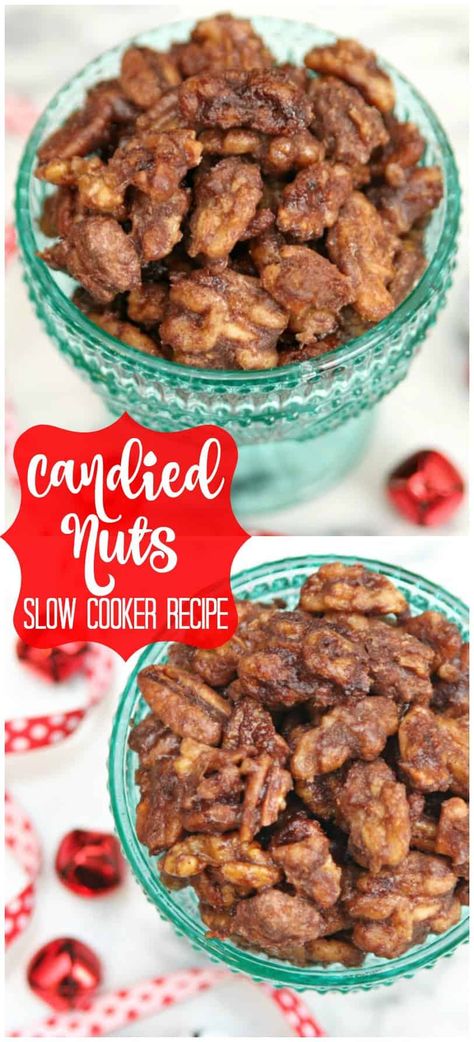 Candied Nuts Recipe, Candied Walnut Recipe, Slow Cooker Candy, Crockpot Candy, Yummy Bites, Walnut Recipes, Slow Cooker Desserts, Candy Recipe, Slow Cooker Recipe