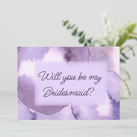 Purple Wedding Invitations, Minimalist Wedding Invitations, Will You Be My Bridesmaid, Be My Bridesmaid, Invitation Suite, Wedding Invitation Suite, Bridesmaid Proposal, Minimalist Wedding, Wedding Invitation Cards