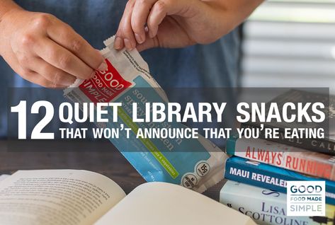 12 Quiet Library Snacks That Won’t Announce That You're Eating | Good Food Made Simple Quiet Snacks, Library Snacks, Road Snacks, Classroom Snacks, Greek Breakfast, Eating Good Food, Chocolate Chip Mug Cake, Puff Pancake, Chip Mug