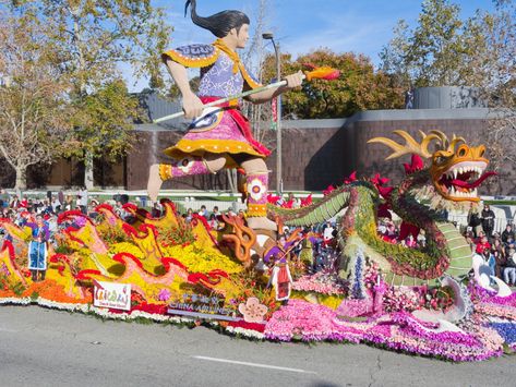 Rose Bowl Parade, Tournament Of Roses Parade, Rose Parade, Parade Float, Pasadena California, Rose Bowl, January 1, Theme Parks, California Usa