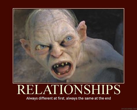 Gollum Funny, The Hobbit Gollum, Gollum Smeagol, Yoda Quotes, Neck Beard, Demotivational Posters, Funny Cartoons, How I Feel, Tolkien