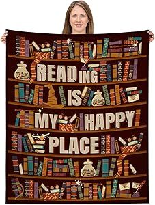 Gifts For Readers Book Lovers, Reading Blanket, Book Blanket, Bookish Items, Bookclub Gifts, Gifts For Librarians, Literary Gifts, Cozy Flannel, Magic Book