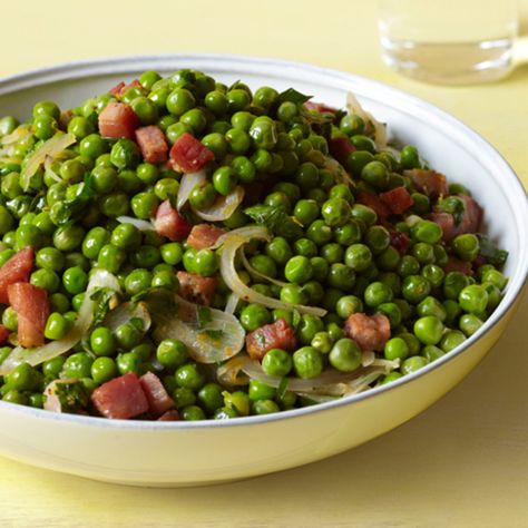 Peas With Pancetta, Peas And Pancetta, Pancetta Recipes, Side Items, Michael Symon, Pea Salad, Pea Recipes, Food Network Magazine, Holiday Meals