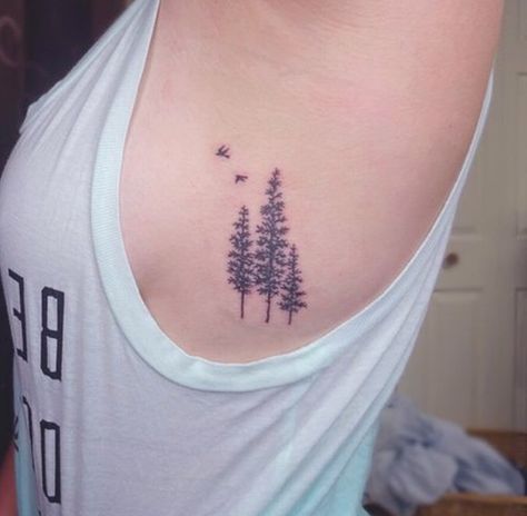 Happy little trees. Side Rib Tattoo, Tree Tattoo Side, Tree Tattoo Meaning, Pine Tattoo, Tattoos On Side Ribs, Tattoo Son, Tattoo Tree, Tree Tattoos, Pine Tree Tattoo