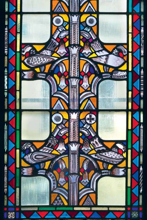 Oakridge Mausoleum (1928) Edgar Miller, Antique Stain, Glass Pattern, Leaded Glass, Stain Glass, Stained Glass Windows, All Photos, Glass Design, Cut Glass