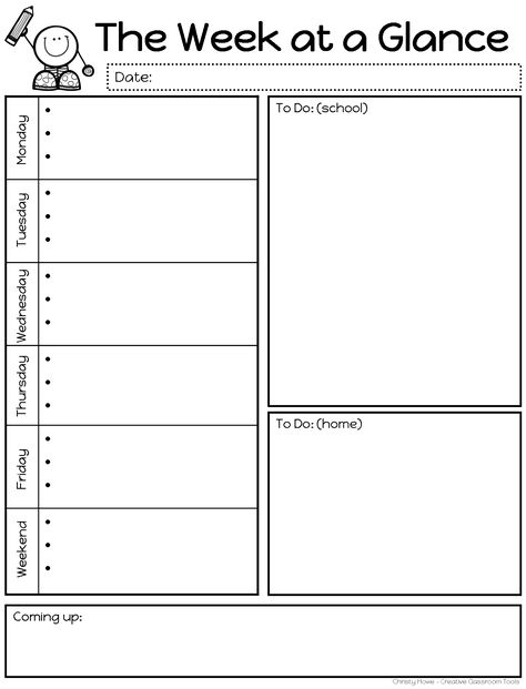 Getting Organized! freebie! Classroom Template, Week At A Glance, Class Organization, Classroom Tools, Class Management, Homeschool Kindergarten, Education Organization, Education Motivation, Teacher Organization