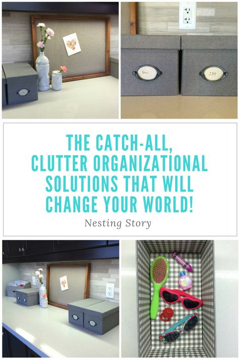 The Catch-All, Clutter Organizational Solution That Will Change Your World! #clutterfree #getorganized #NestingStory Catch All Organization, Prairie Meadow, Desk Essentials Office, Organisation Ideas, Mobile Office, Organization Essentials, Organization Inspiration, Organization Printables, Office Essentials