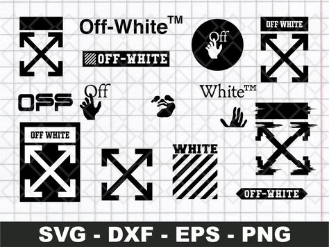 Off White Logo SVG Off White Logo Png, Off White Illustration, Off White Logo Design, Off White Logo Art, Off White Brand Aesthetic, Offwhite Logo, Off White Design, Dior Pattern, Logo Board