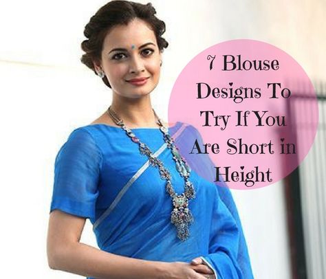 blouse design for short height Short Sleeve Blouse Designs Saree, Short Sleeve Blouse Design, Sari Blouse Styles, Short Height, Short Girl Fashion, Keep Me Stylish, Blouse Designs High Neck, Saree Blouse Styles, Cotton Saree Blouse Designs