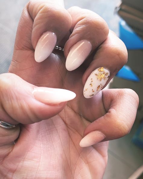 Faded French Nails, French Nails With Gold, Nails With Gold Chrome, Faded French, Nails With Gold, Gorgeous Birthday, Dark Nails, Gold Chrome, Birthday Nails