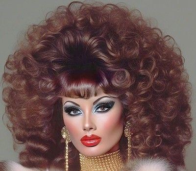 Bouffant Wig, Blonde Updo, Drag Wigs, Big Blonde Hair, Drag Make-up, Drag Queen Makeup, Bouffant Hair, Queen Makeup, Beautiful Curly Hair