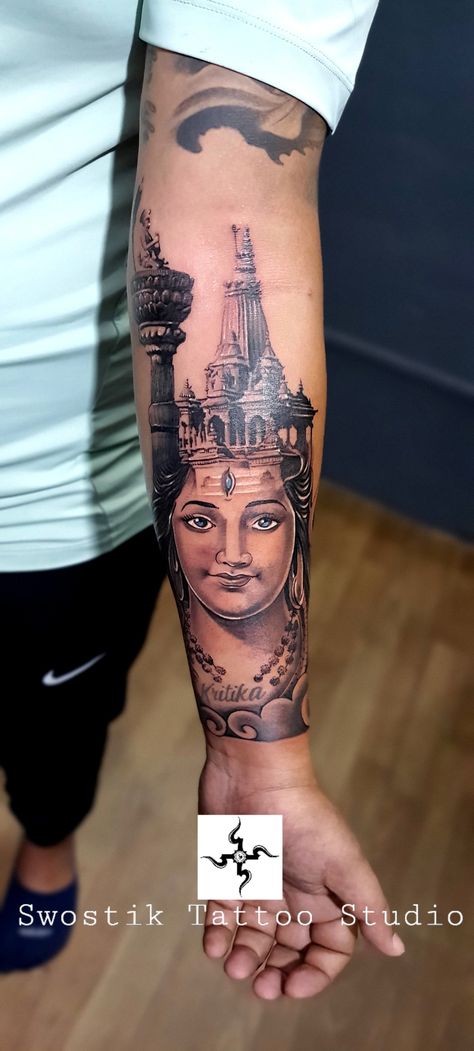 Nepali Temple, Nepali Tattoo, Nepal Tattoo, Temple Tattoo, Naruto Tattoo, Shiva Tattoo, Unique Tattoo, Unique Tattoos, Shiva