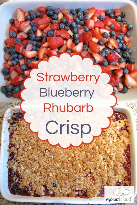 Chopper Recipes, Blueberry Rhubarb Crisp, Italian Board, Strawberry Rhubarb Recipes, Crumble Recipes, Fancy Baking, Rhubarb Recipes Crisp, Stand Mixer Recipes, Blueberry Rhubarb