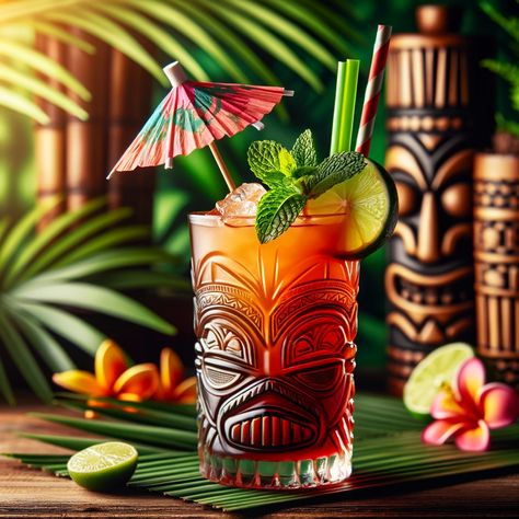 Mai Tai Recipe and Ingredients - MyBartender Mai Tai Cocktail Recipes, Mai Tai Recipe, Mai Tai Cocktail, Royal Hawaiian Hotel, 18th Birthday Outfit, Cocktail Videos, Aged Rum, Opening A Restaurant, Food Sketch