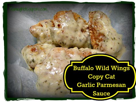 Buffalo Wild Wings Copy Cat Garlic Parmesan Sauce Recipe ~ Make the Best at Home! Garlic Parmesan Sauce Recipe, Parmesan Sauce Recipe, Wing Sauce Recipes, Garlic Parmesan Sauce, Buffalo Wild, Buffalo Wild Wings, Parmesan Sauce, Buffalo Sauce, Chicken Wing Recipes