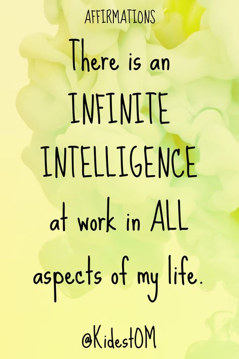 Affirmation: There is an INFINITE INTELLIGENCE at work in ALL aspects of my life. Manifesting | Affirmations | Success | Law of Attraction | Spirituality | How to Manifest Intelligence Manifestation, Intelligence Affirmations, Bff Questions, Manifestation 2024, Infinite Intelligence, Manifesting Affirmations, Affirmations Success, Life Vision, Manifesting Dreams