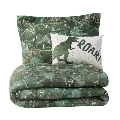 Boys Dinosaur Bedroom, Dinosaur Species, Kids Comforter Sets, Dinosaur Bedding, Dinosaur Room Decor, Dinosaur Bedroom, Urban Habitat, Kids Comforters, Dinosaur Room