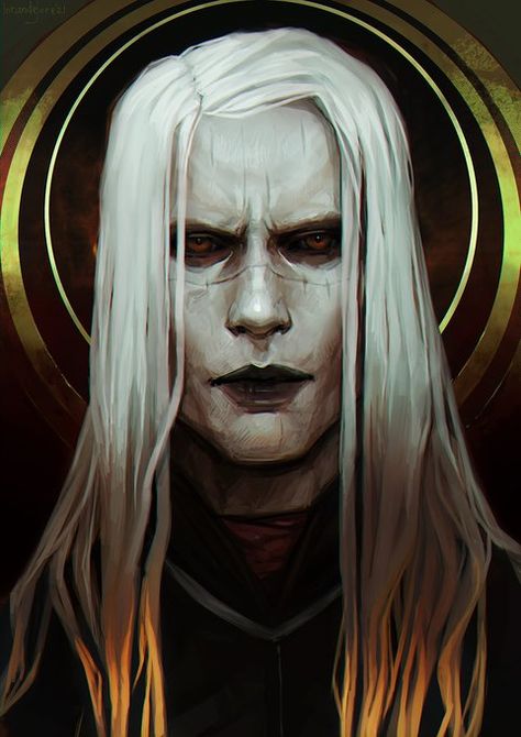 Mroczny Elf, World Of Darkness, Dark Elf, Fantasy Male, Character Design Male, Dnd Characters, Character Portraits, White Hair, Dark Fantasy Art