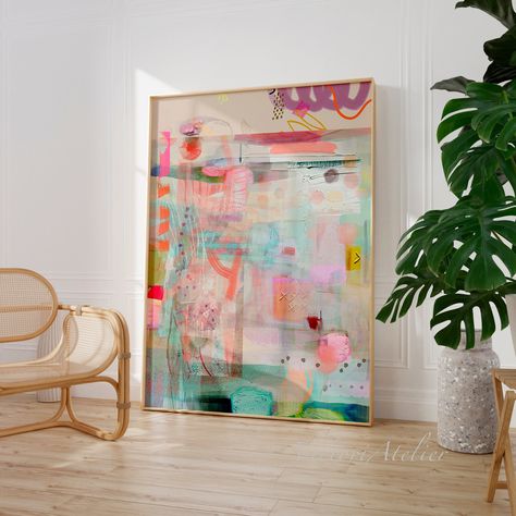 Abstract wall art painting