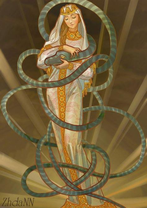 Snake Goddess Snake Goddess, Oh My Goddess, Nature Music, Year Of The Snake, Goddess Lakshmi, Music Film, Divine Feminine, Ancient Egypt, Art Sketchbook