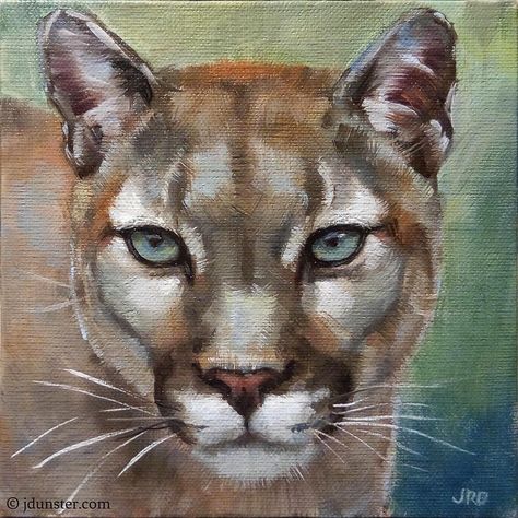 Puma Painting, Pumas Animal, Animals In The Bible, Puma Original, Animal Paintings Acrylic, Pet Portrait Paintings, Black Cat Painting, Lion Artwork, Prismacolor Art