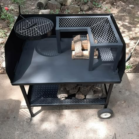 Dutch Oven Table, Barbecue Design, Diy Bbq, Fire Pit Bbq, Bbq Grill Design, Fire Grill, Backyard Grilling, Patio Diy, Diy Fire Pit