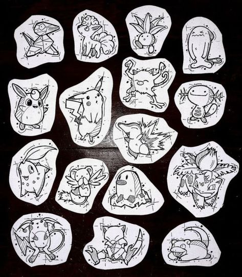 Pikachu Tattoo, Pokemon Sketch, Circle Tattoos, Pokemon Tattoo, Doodle Tattoo, Tattoo Sketch, Tattoo Project, Card Tattoo, Tattoo Art Drawings