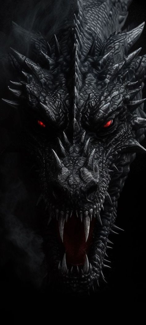 Dragon Iphone Wallpaper, Mythical Dragon Tattoo, Amelia Hutchins, Black Dragon Art, Dragon Tattoo Realistic, Cool Dragon Pictures, Evil Dragon, Realistic Dragon, Dark Dragon