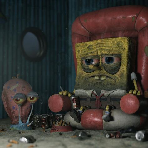 Yan Blanco (@yanblanco3d) | Instagram Realistic Spongebob, Spongebob Friends, Zombie Cartoon, Spongebob Pics, Horror Cartoon, Marvel Superheroes Art, Creepy Images, Spongebob Wallpaper, The Dark Side