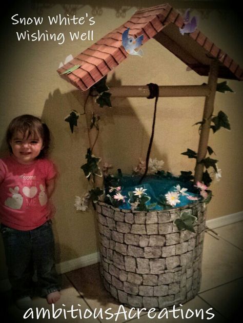 Well Ideas, Snow White Party, Fairy Garden Party, Wishing Well, White Party, Garden Party, Fairy Garden, Snow White, Trash Can