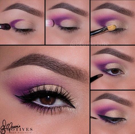 Motives Cosmetics Maquillage Yeux Cut Crease, Purple Eye Makeup, Eye Makeup Pictures, Purple Makeup, Makijaż Smokey Eye, Purple Eyeshadow, Colorful Eye Makeup, Makeup Eye Looks, Eye Makeup Art