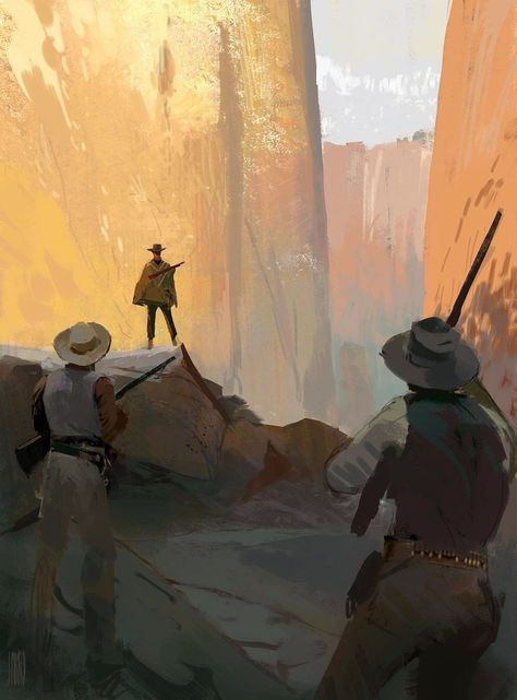 Cowboys by JPARKED #LogoCore Weird West, Random Sketches, Western Artwork, West Art, Cowboy Art, Art And Illustration, Environment Concept Art, Two Men, Environmental Art