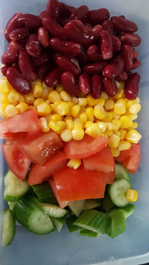 Red Beans Salad, Red Bean Salad, Red Beans Recipe, Asian Salad Recipe, Beans Salad, Beans And Corn, Asian Salad, Red Kidney Bean, Corn Recipes