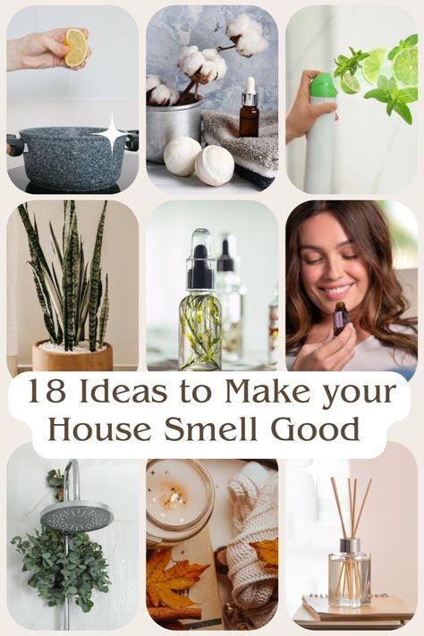 Breathe in the freshness of your home with these 18 creative and natural methods to make your house smell fabulous. From DIY candles to herbal potpourri, these ideas will not only enhance your home's ambiance but also bring a touch of nature to your everyday life. Clean House Smell Diffuser Blend, Natural Home Fragrance, Keep House Smelling Fresh, Diy Room Freshener, Home Fragrance Diy House Smells, Herbal Potpourri, Smell Good Naturally, House Scents, Make Your Home Smell Good