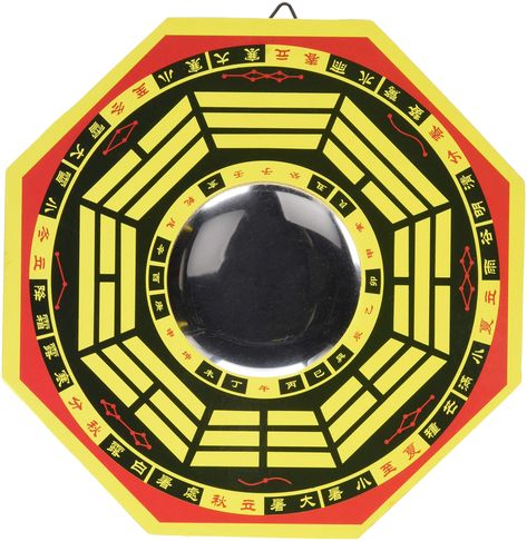 StealStreet 42422 42422 8 inch Concave Ancient Chinese Baguio with Mirror Wall Decor, Yellow #affiliatelink #fengshuiwealth Bagua Mirror, Chinese Feng Shui, Feng Shui Wealth, Feng Shui Decor, Baguio, Wall Mounted Mirror, Ancient Chinese, Wall D, Mirror Wall Decor