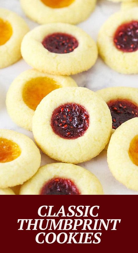 Cookies With Marmalade, Small Batch Thumbprint Cookies, Easy Thumbprint Cookies, Easy Thumbprint Cookies Simple, Jelly Thumbprint Cookies Easy, Jam Thumbprint Cookies Ina Garten, Thumb Cookies Jam, Best Thumbprint Cookies, Jam Cookies Thumbprint