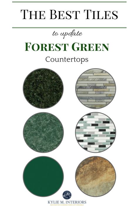 Kitchen Ideas Green Countertop, Green Countertops Kitchen Ideas, Bathroom With Green Countertop, Kitchen Green Countertops, Forest Green Countertops Kitchen, Kitchen With Green Countertops, Green Countertops Bathroom, Green Quartz Countertops, Green Laminate Countertops