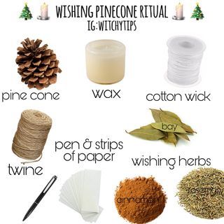 Tips for Witches Everywhere! ✨ (@witchytips) • Instagram photos and videos Pinecone Spells, Pinecones In Witchcraft, Yule Wishing Pine Cone, Pine Cone Witchcraft, Yule Pinecone Wish, Pinecone Witchcraft, Witchy Christmas Crafts, Yule Gifts Diy, Winter Solstice Crafts For Kids