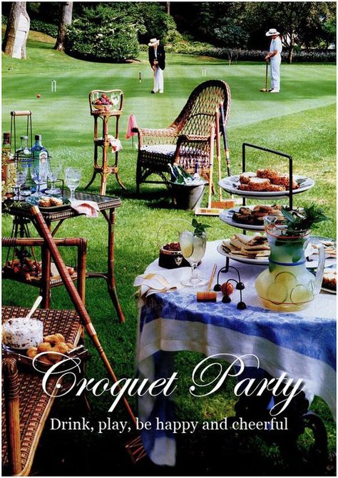 Take a stroll back to more genteel times with an elegant croquet-themed birthday party!  #birthdayparty #partyideas #party #75thBirthdayIdeas.com Croquet Party, Expressions Photography, Outdoors Birthday Party, Lawn Party, Outdoor Birthday, Kentucky Derby Party, Summer Afternoon, Yard Games, Derby Party