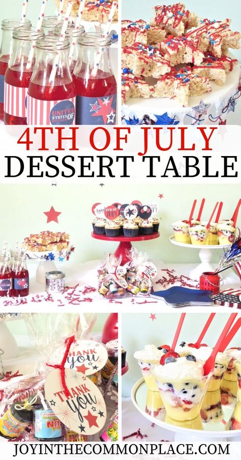 Are you hosting a 4th of July party? Learn how to style a 4th of July dessert table with easy party decorations, patriotic desserts and simple party favors.   #ad #amalfidecor #partyideas #4thofjuly #partyplanning #partystyling #holidays #fourthofjuly #cakestands #cakeplatters #cupcakes #desserts #treats #snacks #partriotictreats #partrioticsnacks #partrioticdecorations #partyfavors #printables #trifles #entertaining #stars #stripes #independenceday Simple Party Favors, Easy Party Favors, 4th Decorations, 4th Of July Dessert, Patriotic Treats, Easy Party Favor, Easy Party Decorations, Patriotic Desserts, Cake Pop Sticks