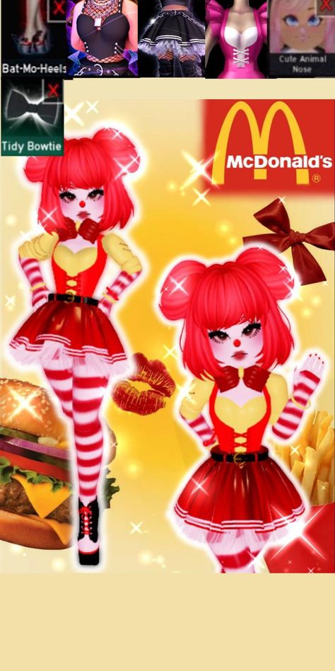 Scarecrow Royale High Outfit, Food Outfits Royale High, Cartoon Royale High Outfits, Royal High Food For Thought, Royal High Theme Outfits, Clown Outfit Royale High, Funny Food Royale High, Barbie Royale High Outfits, Food For Thought Outfits Royale High