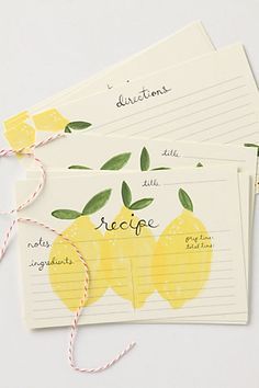 Recipe Binder, Wrap Recipes, Bridal Shower Theme, Mellow Yellow, Recipe Cards, Recipe Book, Paper Goods, Accessories Home, Stationery Design