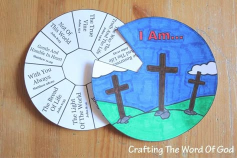 Jesus I Am...  This Bible craft is for teaching on the “I Am’s” of Jesus. Instead of asking our kids who they think Jesus is, we can lead them through scripture and show them who Jesus is. We should show them who Jesus Himself said He was. And that is exactly what this craft will accomplish. Lighthouse Craft, Resurrection Crafts, Elizabeth Rodriguez, Sunday School Projects, Jesus Crafts, Children Ministry, Children's Church Crafts, Children Church, Bible Story Crafts