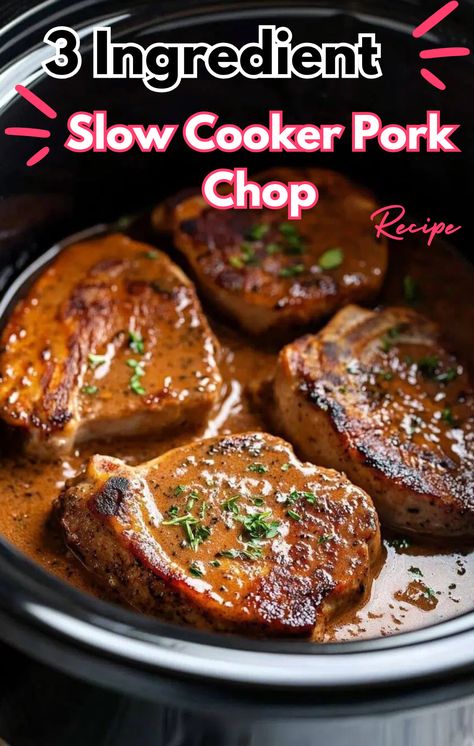 Show Cooker Pork Chops, Bone In Pork Chops In Crockpot, Pork Chop Dump Meals Crock Pot, Easy Pork Loin Crock Pot Recipes, Crockpot Pork Steaks Slow Cooker, Pork Sirloin Chops Recipes Slow Cooker, Bone In Pork Chop Crockpot Recipe, Porkshoulder Recipe Crockpot, Crockpot Frozen Pork Chops