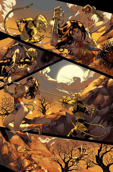 unpublished_wonder_woman_pg_5_by_drewedwardjohnson-d5apnkv Wonder Woman Vs Cheetah, Cheetah Wonder Woman, Cheetah Dc Comics, Barbara Minerva, Cheetah Dc, Nicola Scott, Goddess Of Truth, Wonder Woman Dc Comics, Wonder Woman Comics