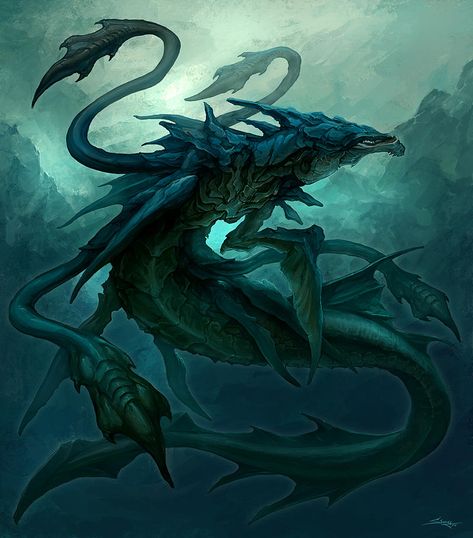 Leviathan by Snugglestab Sea Monster Art, The Leviathan, Cool Monsters, Cosmic Horror, Underwater Creatures, 다크 판타지, Monster Concept Art, Dungeons And Dragons Homebrew, Fantasy Creatures Art