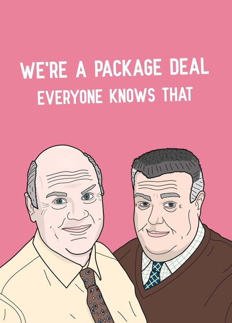 Name a better duo of geniuses, we'll wait. Send this Brooklyn Nine Nine inspired Scribbler card to your partner in crime fighting. Discover more hilarious cards from Scribbler. Hitchcock And Scully, Name A Better Duo, Eat Together, Package Deal, Pink Cards, Brooklyn Nine Nine, Best Duos, Green Cards, Other Half