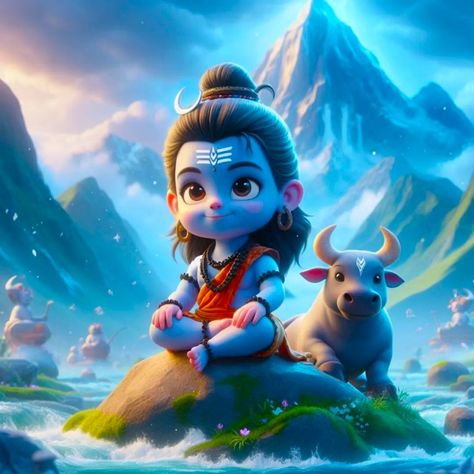 Cartoon Cute Baby Shiva Images HD Wallpapers - Wishes143.com Mahadev Smile Face Wallpaper, Baby Shiva Images, God's Wallpaper, Baby Shiva, Shiva Images Hd, Shiva Images, Images Cartoon, Mahadev Quotes, Abstract Art Images